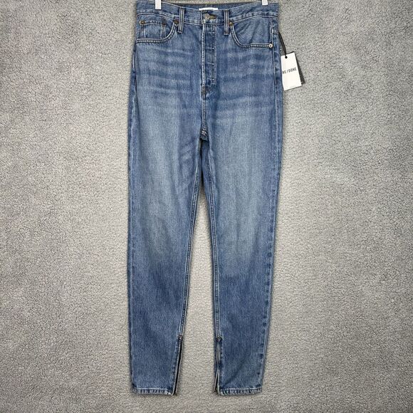 RE/DONE Jeans Sz 29 70S High Waist Skinny Boot Button Fly Zipped Cuffs NWT $295 - Picture 15 of 15